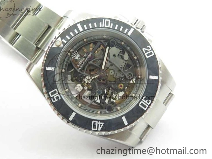 0224 Durable Andrea Pirlo Project Skeleton Submariner SS VRF Best Edition on SS Bracelet SA 2985